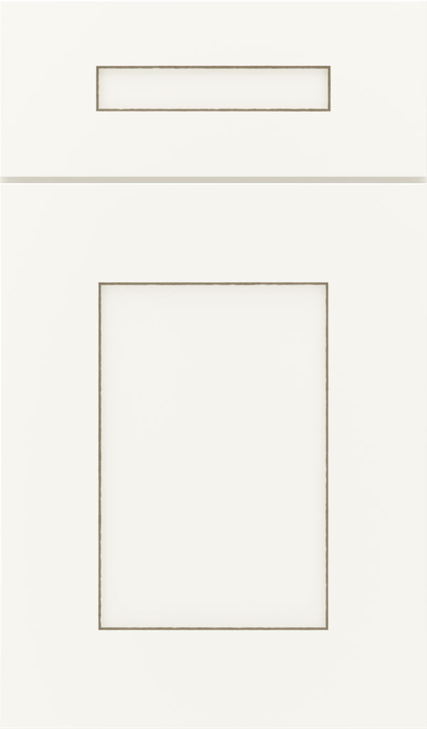 Artisan 5-piece Maple shaker cabinet door in White with Twilight glaze