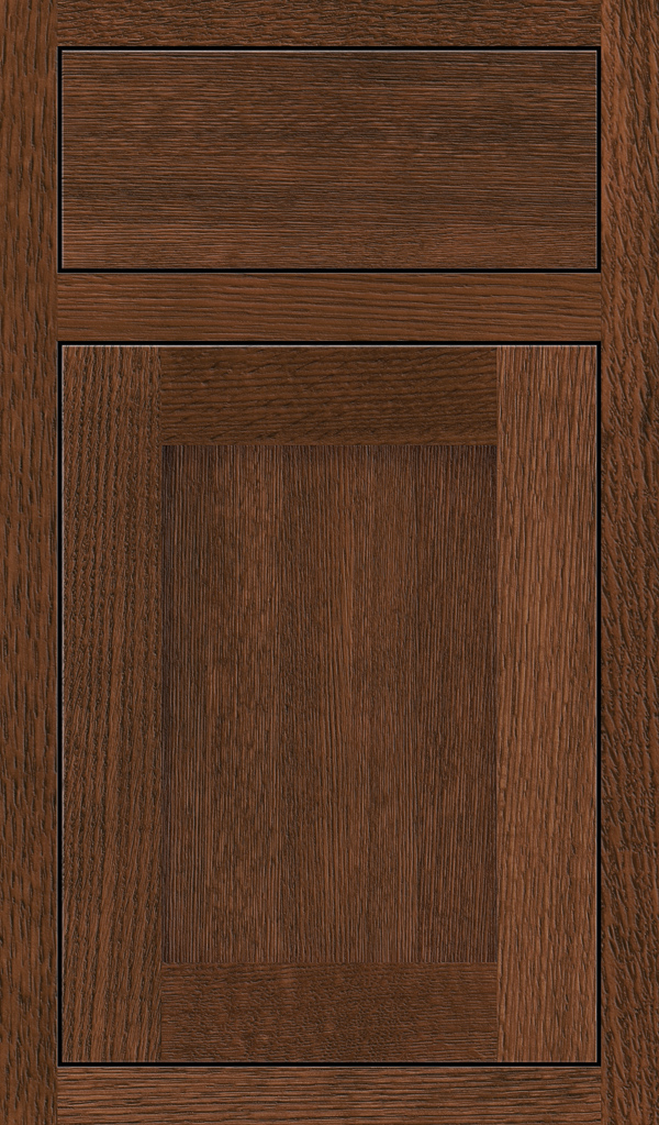 Harmony Quartersawn Oak Inset Cabinet Door in Sepia