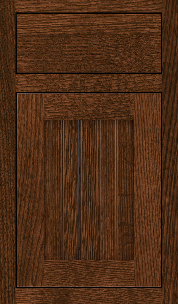 Simsbury Quartersawn Oak Inset Cabinet Door in Sepia